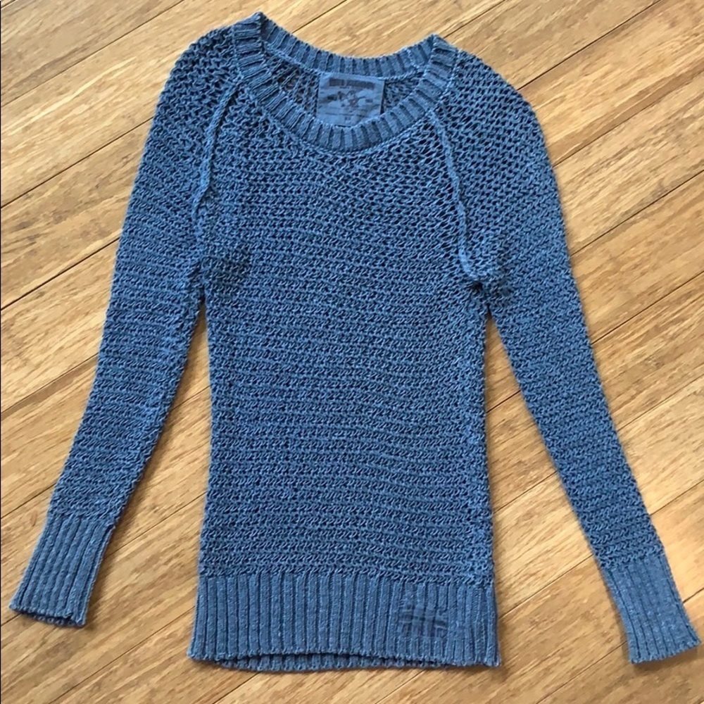 TRUE RELIGION Women’s Navy Washed Sweater sz XS